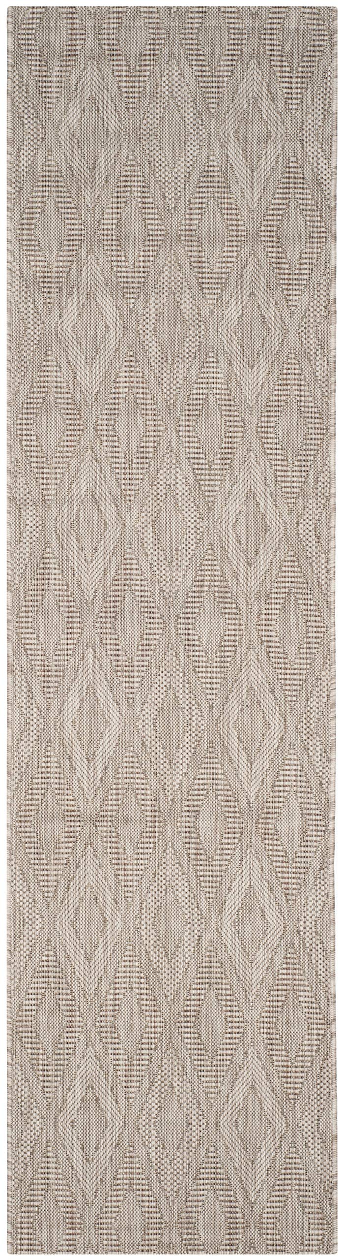 SAFAVIEH Washable Rug Outdoor Courtyard Collection - 2'3" x 12' Runner, Beige & Beige, Non-Shedding & Easy Cleaning, Ideal for Patio, Entryway, Mudroom, Hallway, Kitchen (CY8522-36311)