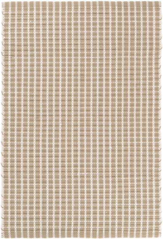 Dash and Albert Gridiron Indoor/Outdoor Area Rug - 6' x 9' Wheat Checkerboard Handwoven Accent Rug - Durable, Fade Resistant, High Traffic Friendly - Premium Luxury Hotel Quality Soft Breathable
