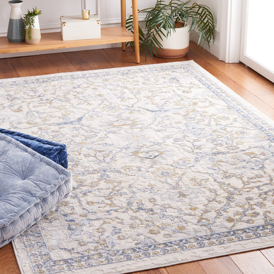 SAFAVIEH Palma Collection Accent Rug - 3' x 5', Beige & Light Blue, Non-Shedding & Easy Care, Ideal for High Traffic Areas in Living Room, Bedroom, Dining (PAM336A-3)