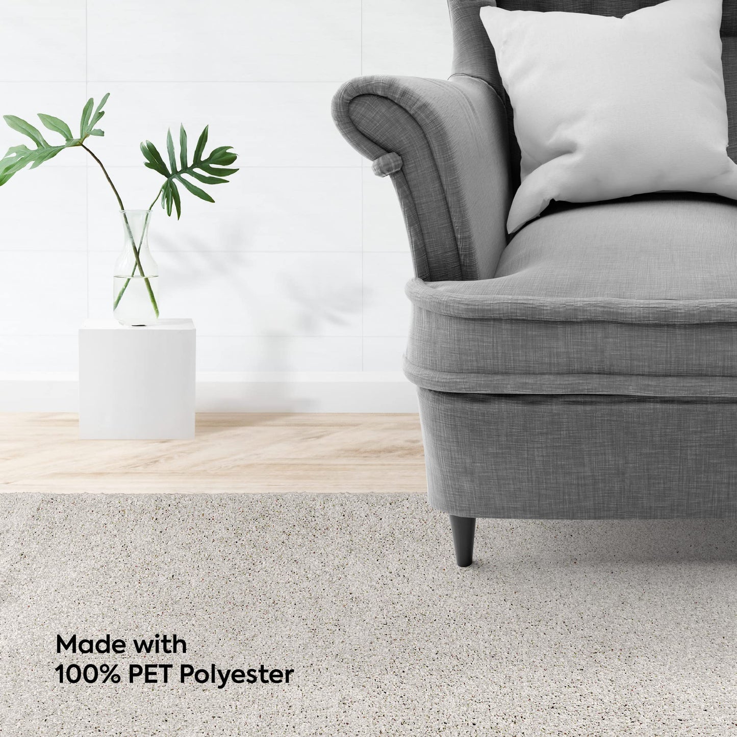 Furnish my Place Plush Solid Color Rug - Off White 3' x 4' Pet and Kids Friendly Rug. Made in USA Rectangle Area Rugs Great for Kids Pets Event Wedding DC-Off White-Rectangle-3'X4'