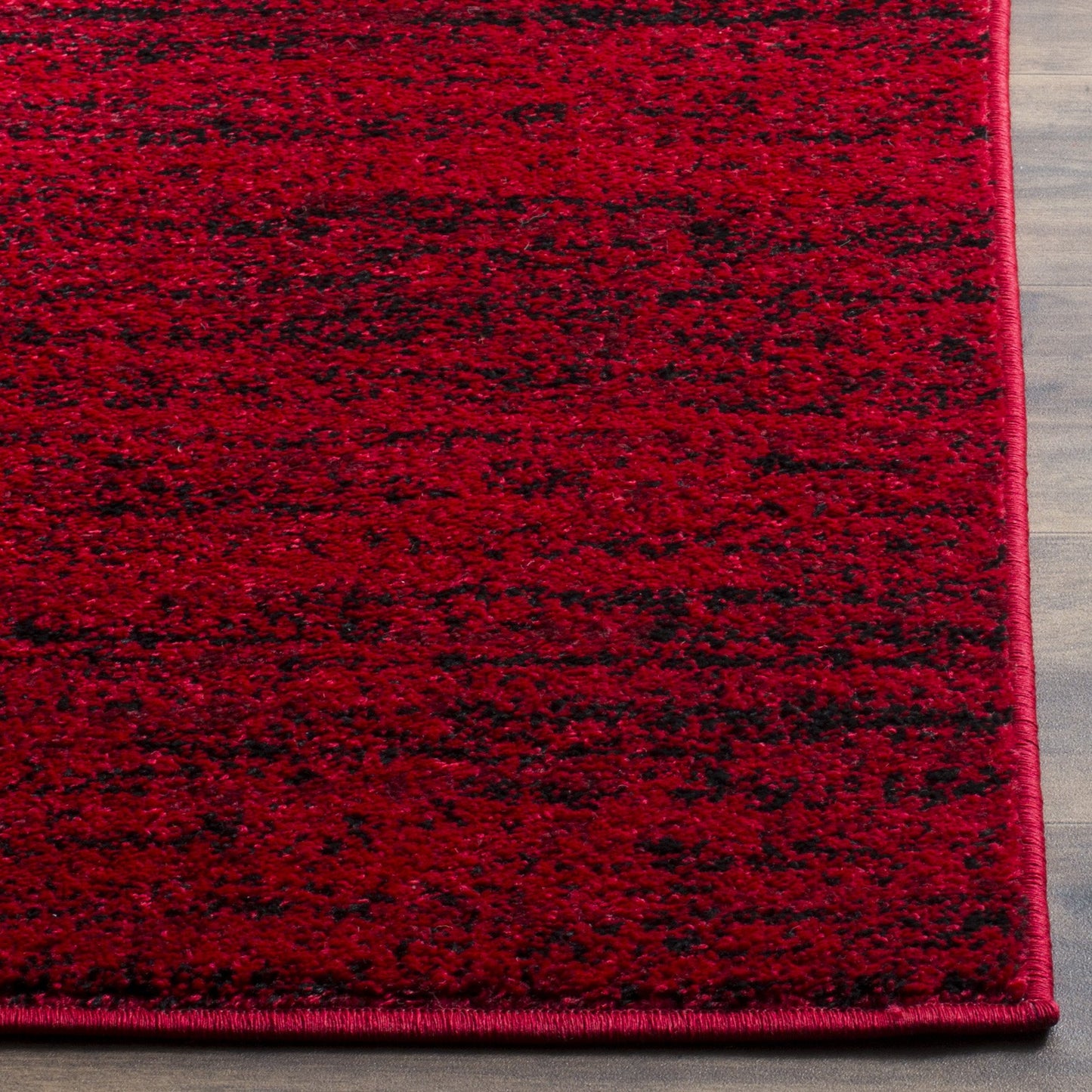 SAFAVIEH Adirondack Collection Area Rug - 5'1" x 7'6", Red & Black, Modern Abstract Design, Non-Shedding & Easy Care, Ideal for High Traffic Areas in Living Room, Bedroom (ADR117F)