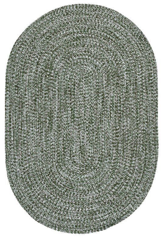 SAFAVIEH Washable Rug Outdoor Braided Collection - 4' x 6' Oval, Dark Green, Handmade & Reversible, Non-Shedding & Easy to Clean, Ideal for Patio, Backyard, Mudroom (BRA260X)