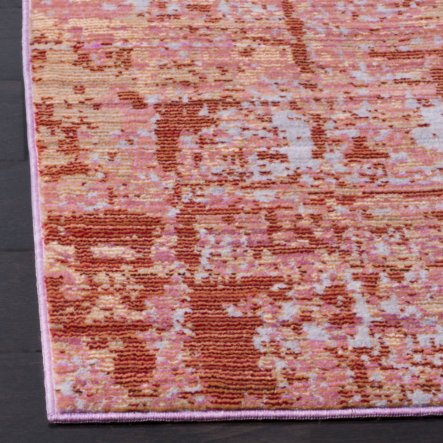 SAFAVIEH Mystique Collection Runner Rug - 2'3" x 8', Rose & Multi, Modern Abstract Distressed Design, Non-Shedding & Easy Care, Ideal for High Traffic Areas in Living Room, Bedroom (MYS971B)