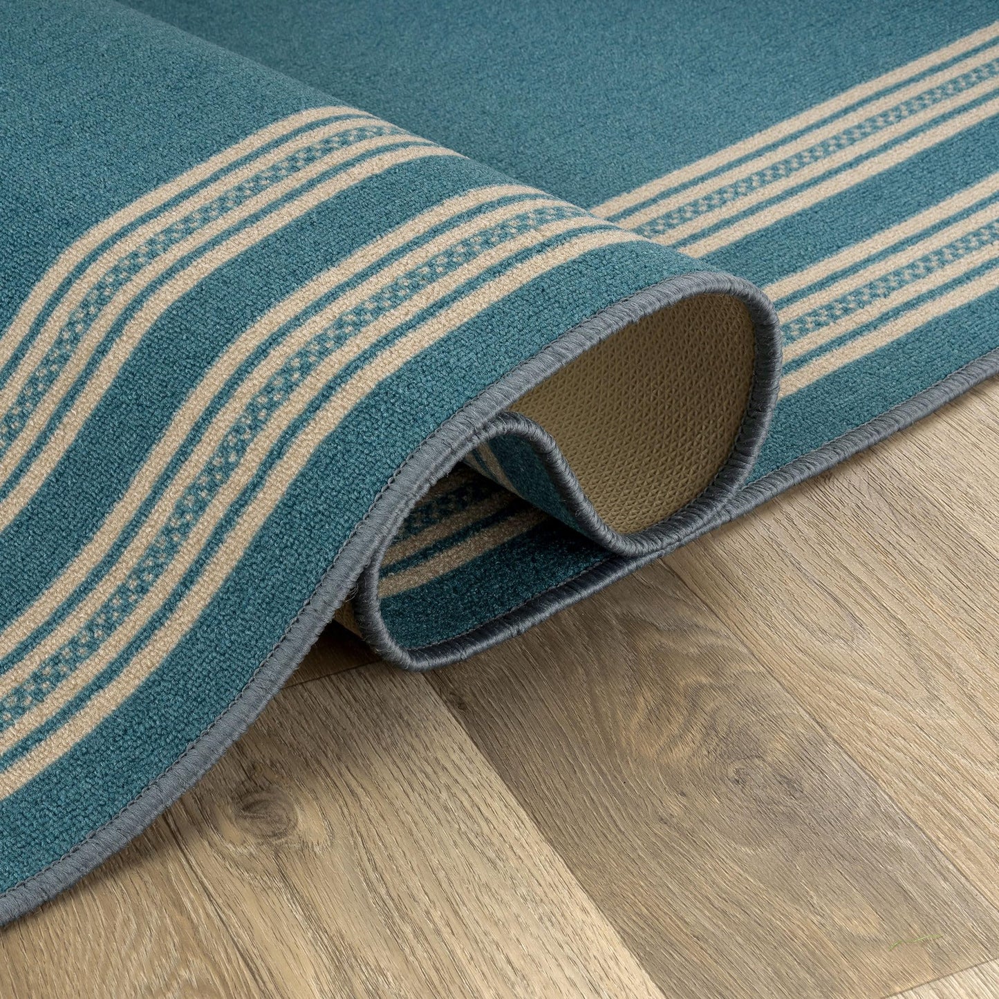 Rugshop Ornate Framed Border Power Loomed Indoor Area Rug, Deep Cobalt Decorative Frame Design, Non-Slip Backing, Living Room Bedroom Entryway, Easy-Care Spot Clean, 7'10" x 10' Blue