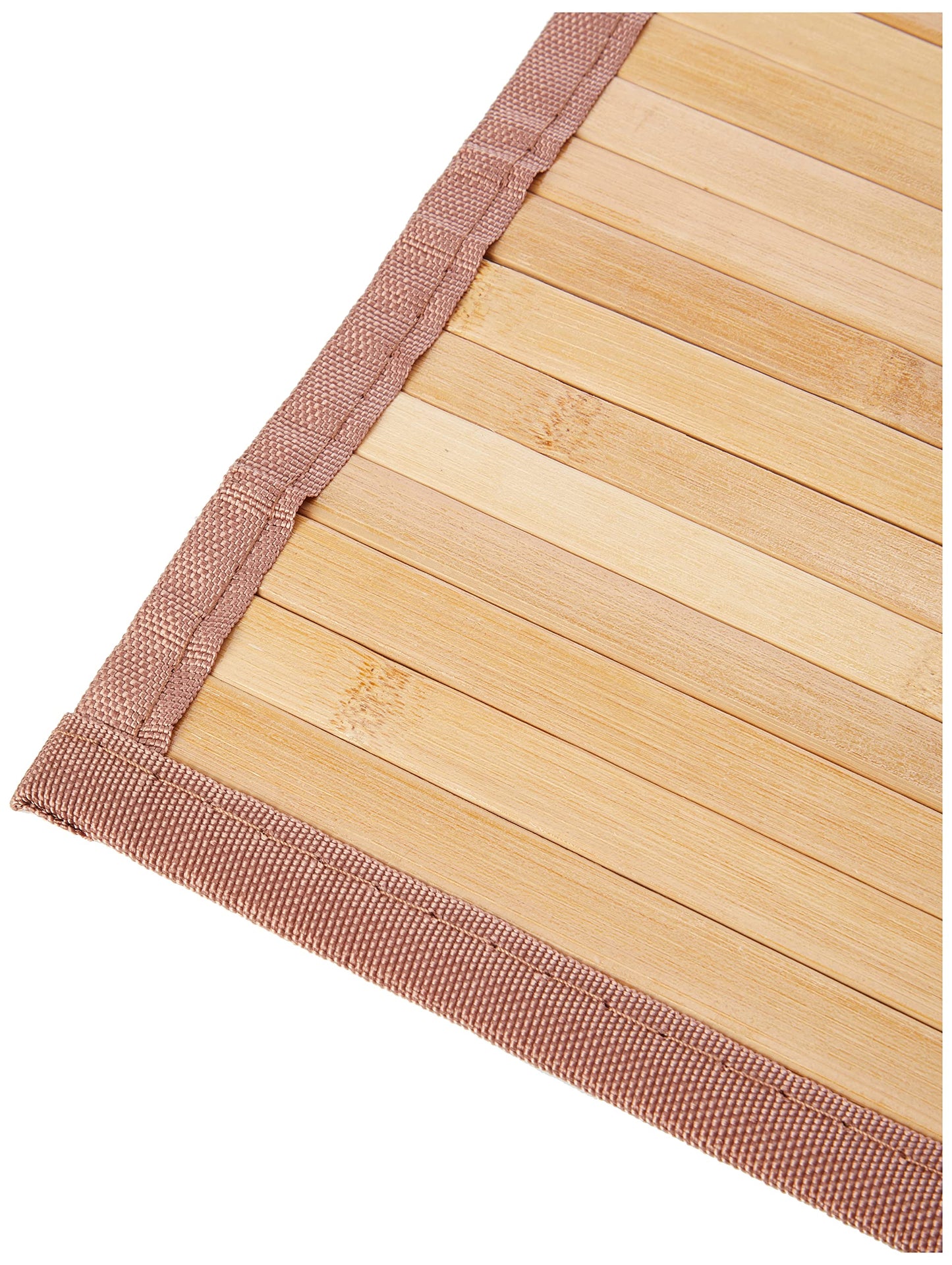 iDesign Formbu Bamboo Floor Mat Non-Skid, Water-Resistant Runner Rug for Bathroom, Kitchen, Entryway, Hallway, Office, Mudroom, Vanity, 17" x 24", Natural Beige,81132