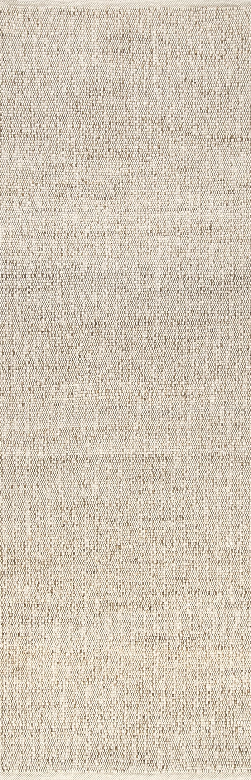 nuLOOM 2'6" x 6' Elfriede Jute & Cotton Hand Woven Area Rug, Natural, Solid Rustic Farmhouse Style, Weaved Design, Natural Fiber, For Bedroom, Living Room, Dining Room, Hallway, Office, Entryway