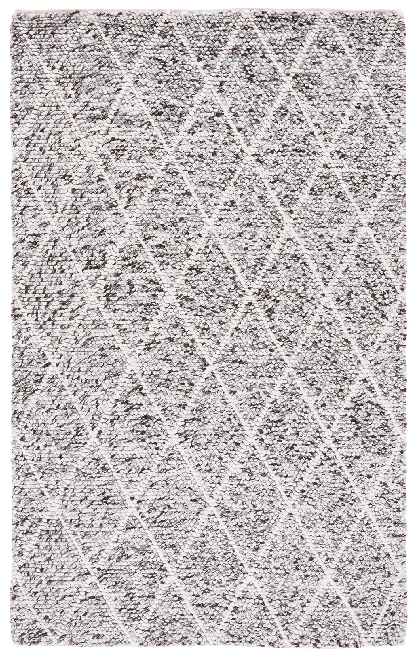 SAFAVIEH Natura Collection Area Rug - 6' x 9', Ivory & Stone, Handmade Moroccan Trellis Cotton, Ideal for High Traffic Areas in Living Room, Bedroom (NAT712A)