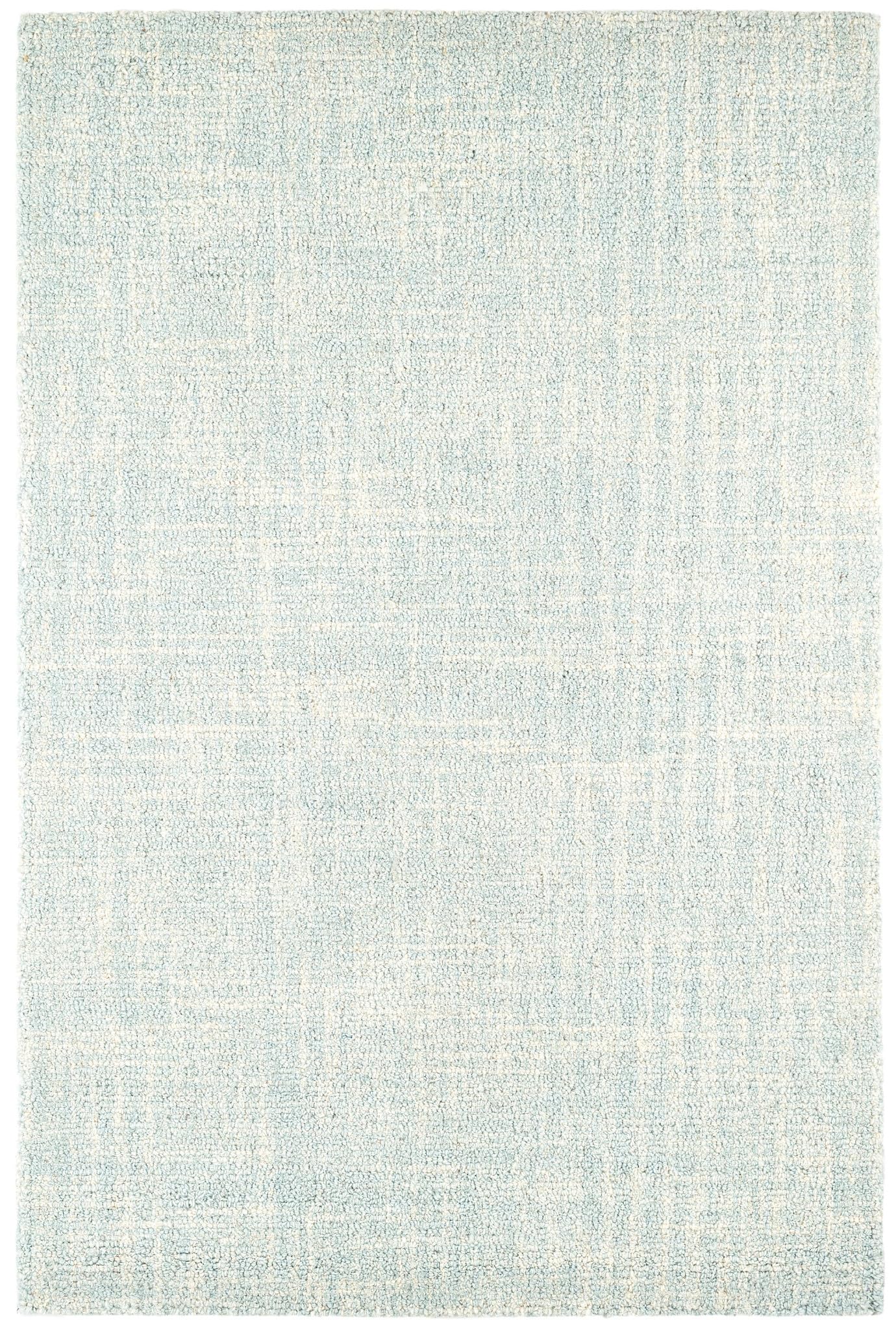 Dash and Albert Crosshatch Wool Area Rug - 4' x 6' Sky Blue Solid Hand Micro Hooked Accent Rug - Durable, High Traffic Areas Bedroom, Hallway, Stairs - Premium Luxury Hotel Quality Soft Breathable