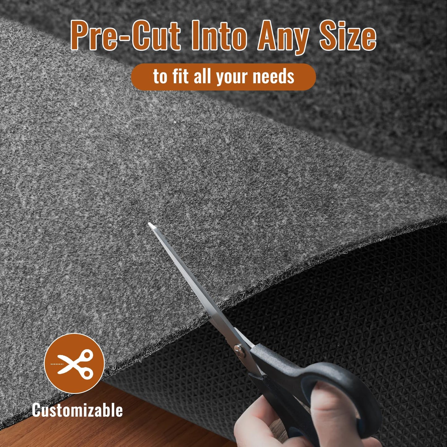 Comfypad - Felt Rug Pad, 2 x 6 Ft Rubber Non-Slip Rug Pad Gripper, Keep Rugs Secure and in Place, Extra Strong Under Carpet Mat Cushion - for All Floors