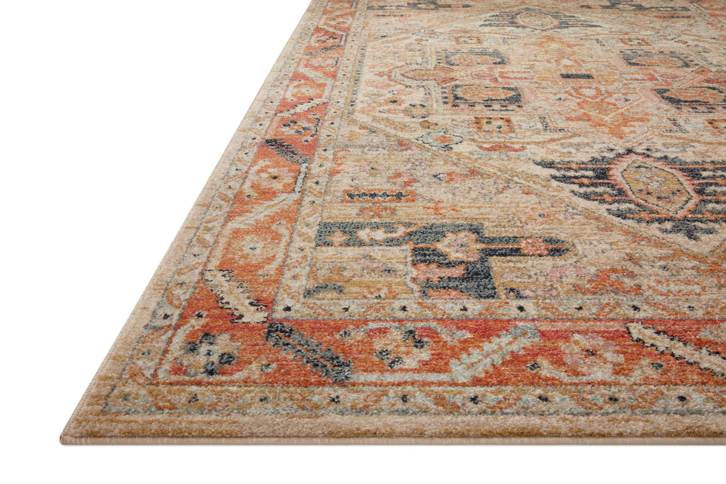 Loloi Jocelyn Collection JOC-01 Sand/Multi 5'-5" x 7'-6" .38" Thick Area Rug