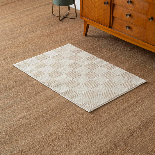 Revival Rugs Willow 2'x3' Area Rugs for Kitchen Bedroom - Washable, 100% Recycled, Oeko-TEX Certified, Medium Pile, Modern, Beige, Cream