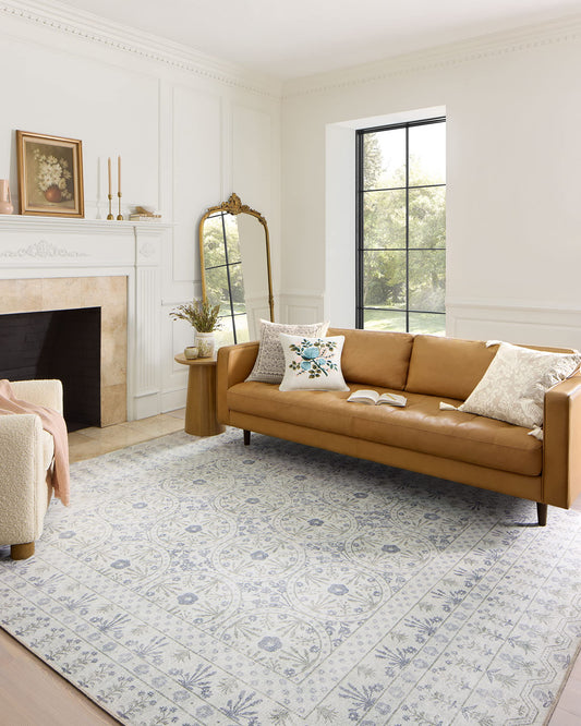 Loloi Rifle Paper Co. Maison Collection MAO-03 Rosette Ivory 7'-6" x 9'-6", .19" Pile Height, Area Rug