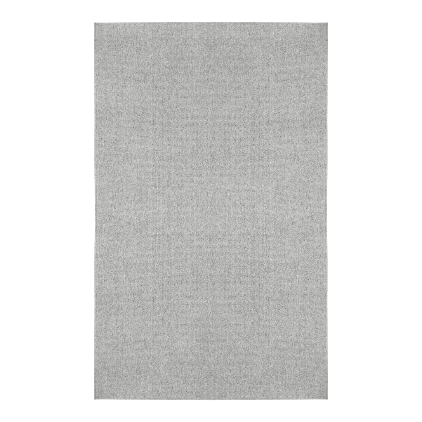 Delara Solid Indoor Outdoor Area Rug, Easy Cleaning, Non Shedding, Hose Washable, Bed Room, Living Room, Dining Room, Patio, Sustainable Rug, Recycled Plastic Rug. (Light Grey, 5' X 8')