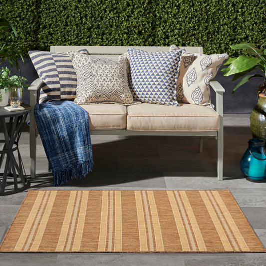 Nourison Home Horizon Indoor/Outdoor Natural 3' x 5' Area Rug - Easy Clean, Non Shedding, Bed Room, Living Room, Dining Room, Kitchen (3' x 5')