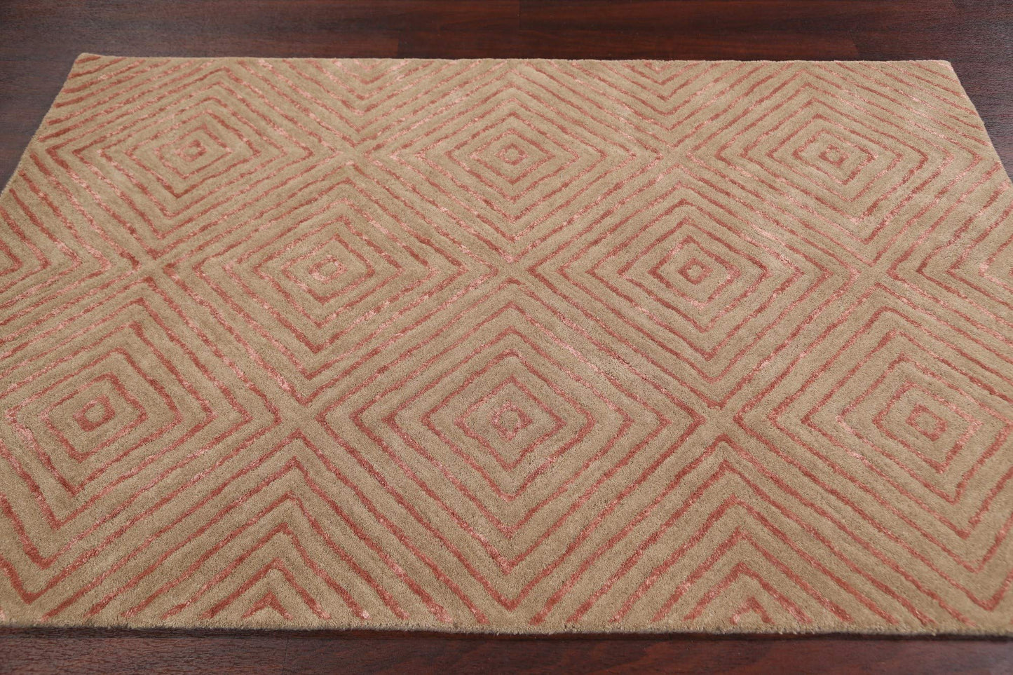 Modern Collection 6' 0'' X 4' 0'' Rug Rug, All-Over Wool & Silk Highlight Carpet for Home Décor, Foyer and Hallway