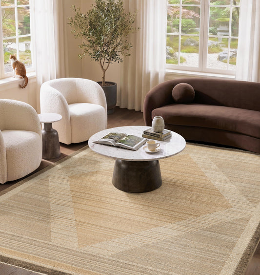 Abani Evelyn Collection Multi Area Rug - 5'3" x 7'9" - Grid Fade Pattern, Non-Shedding - Easy to Clean, Durable for Living Rooms, Dining Rooms & Bedrooms, Pet & Kid Friendly