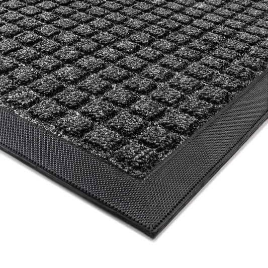100pointONE Sturdy Indoor Outdoor Front Door Mat Outside Entrance, Extra Large 72" x 36" Doormat for Entryway, Non Slip Backing Welcome Floor Mats for Entry Patio Porch, Low Profile, Grey