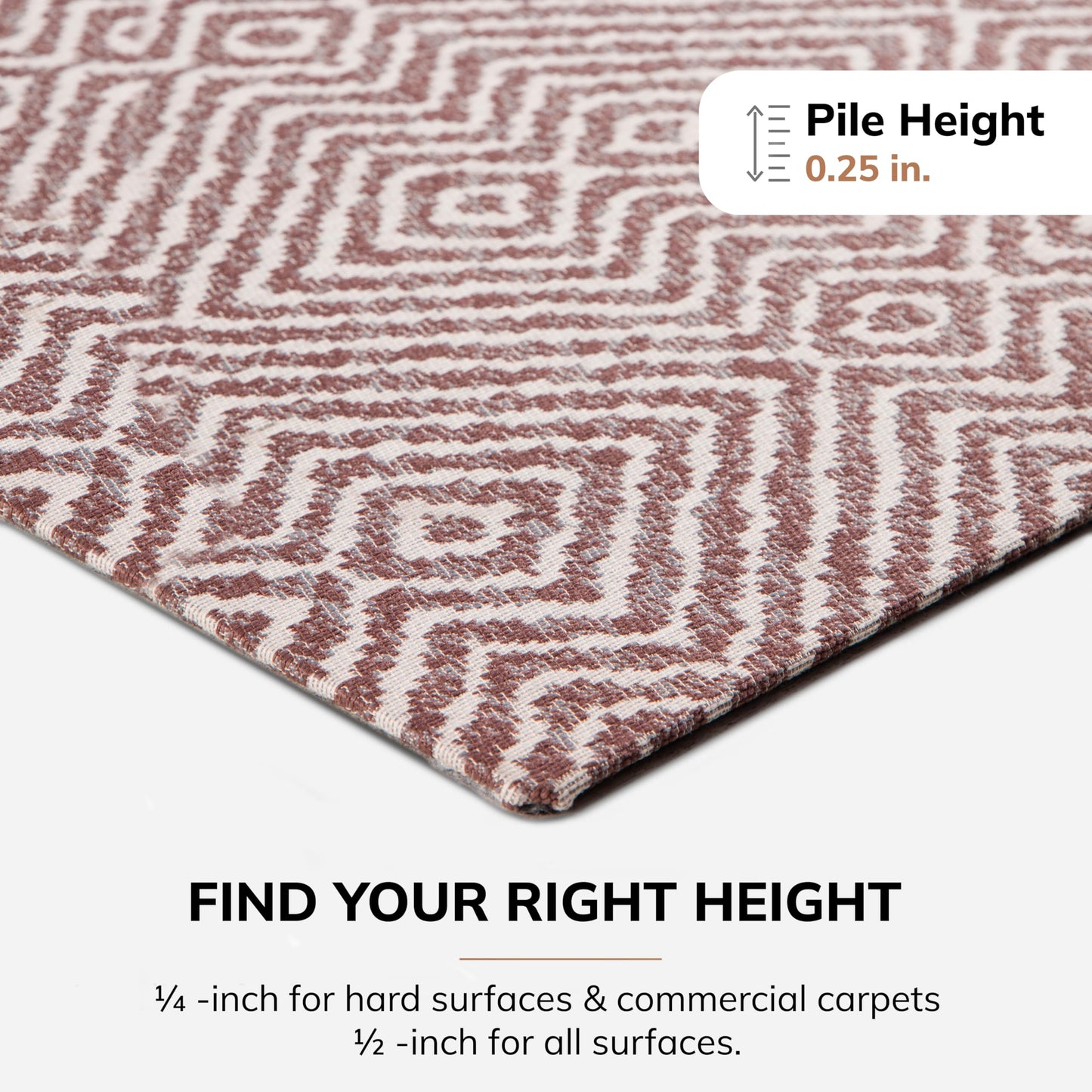 Anji Mountain Rug'd Office Chair Mat for Carpet & Hardwood Floor - Jacquard Woven, Anti-Slip Backing, Low Pile, Floor Protector Desk Chair Mat, Office Rugs for Rolling Chairs (Luxor - 36" x 48")