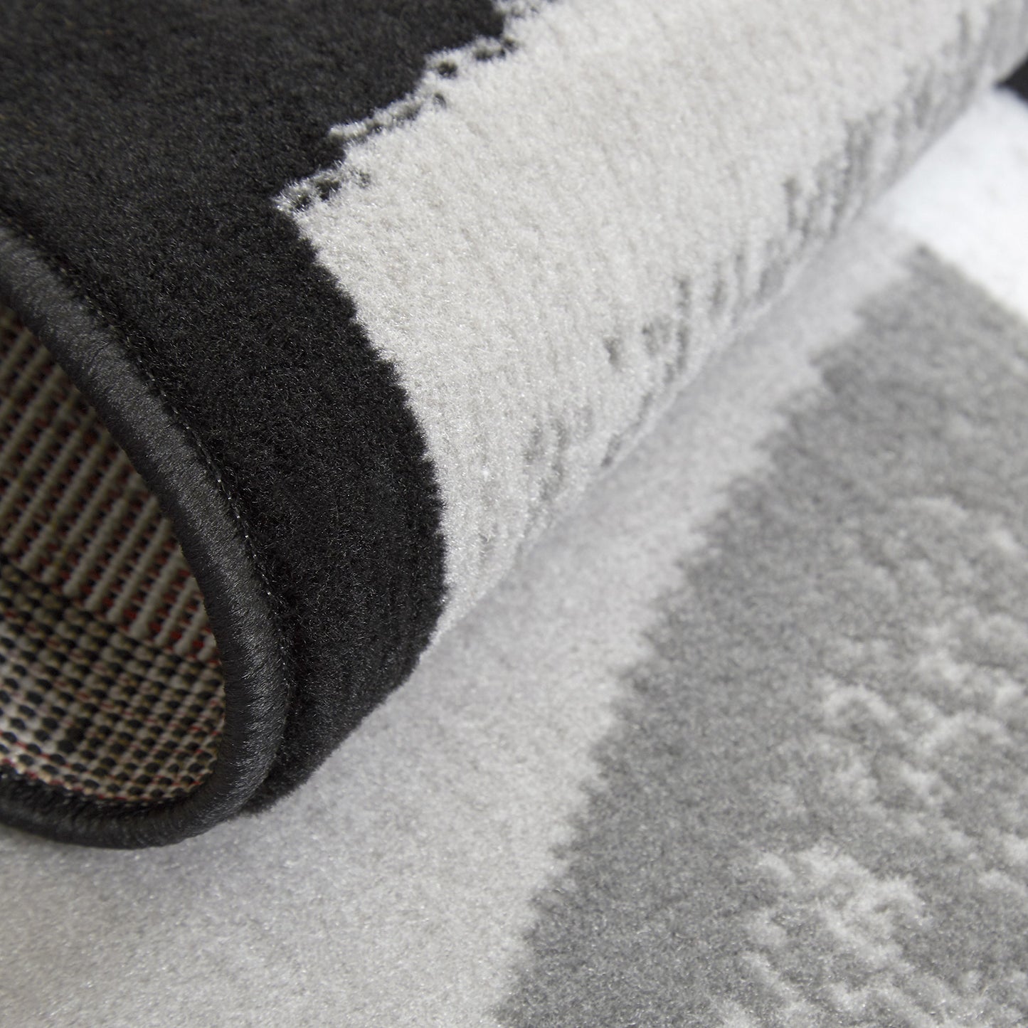 Home Dynamix Lyndhurst Rotana Modern Area Rug, Contemporary Black/Gray 5'2"x7'4", 5'2"x7'4" Rectangle