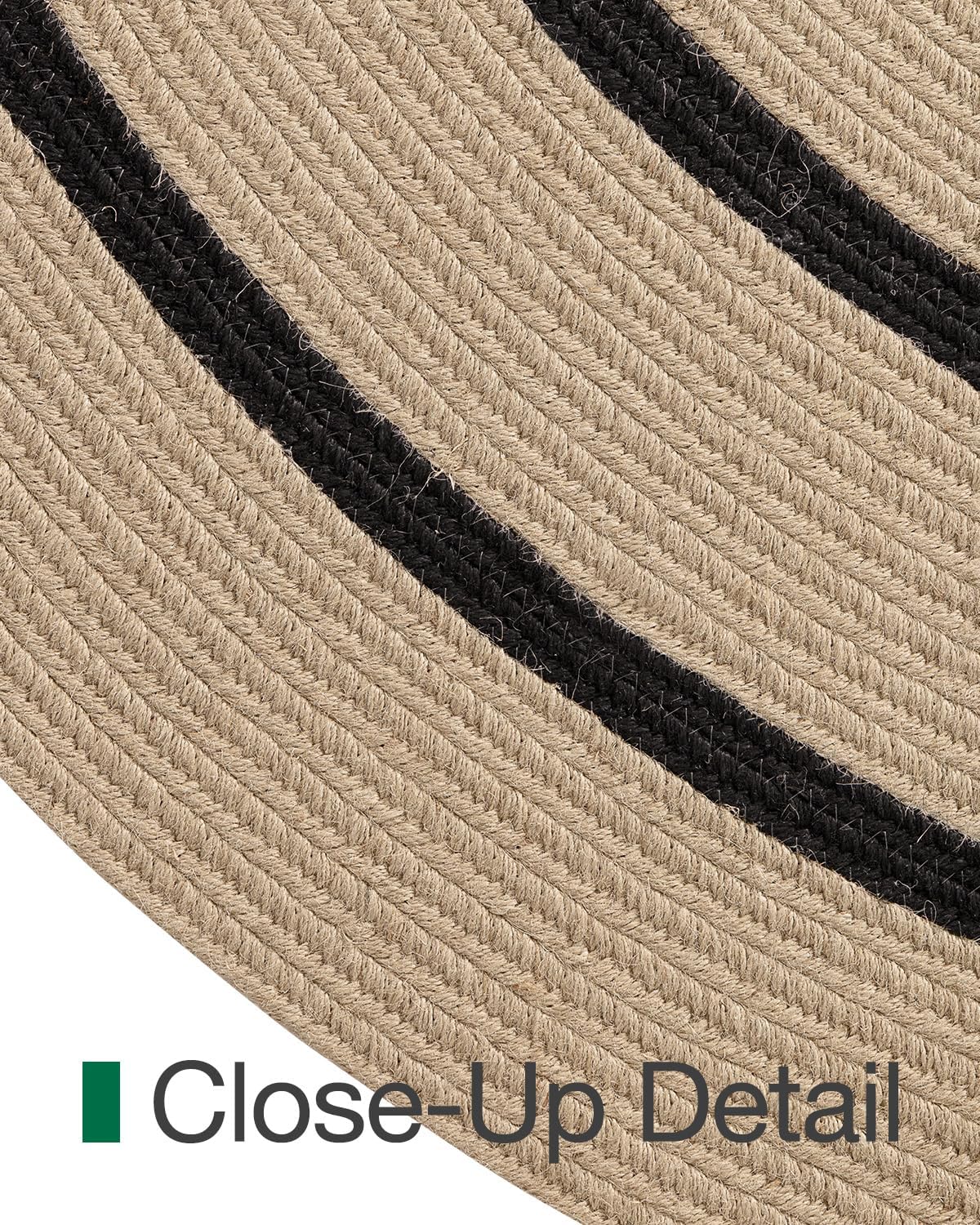 LUMI Jute Area Rug 9ft Round for Living Room, Natural Braided Woven Rugs Non Slip, Neutral Farmhouse Carpets No Shedding, Durable for High Traffic, Dining Room, Indoor, Outdoor, Patio