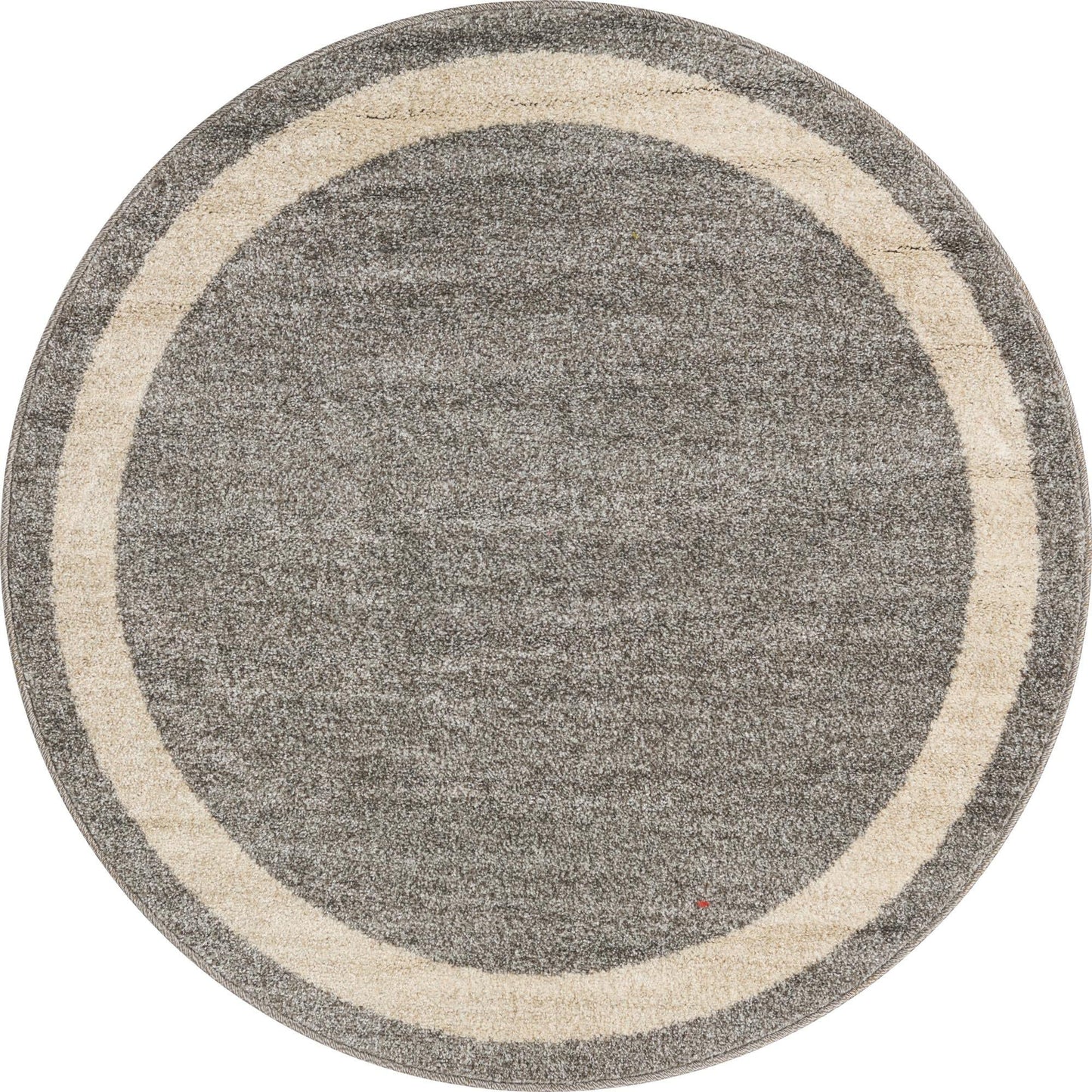Unique Loom Del Mar Collection Area Rug - Maria (4' 1" Round, Gray/ Ivory)