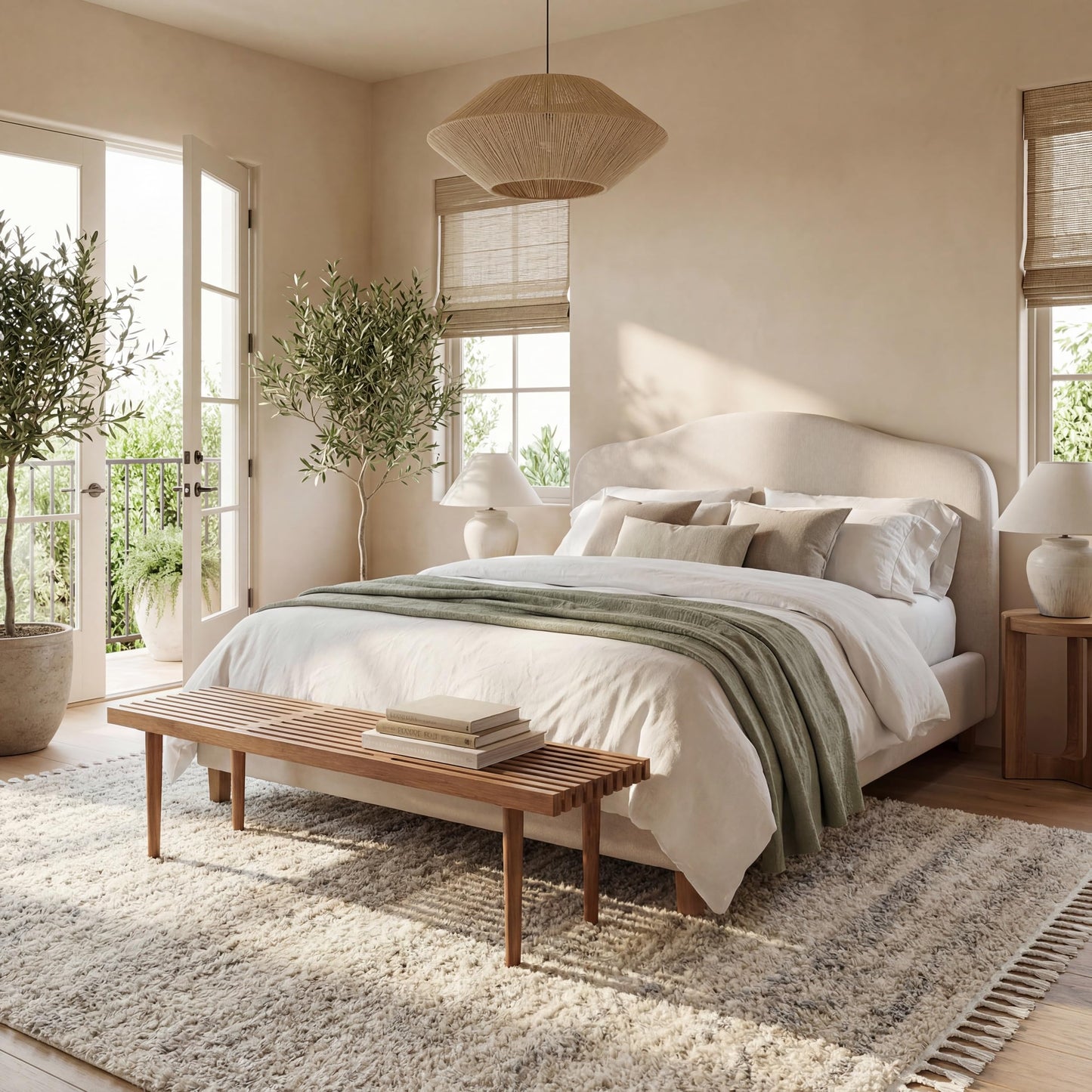nuLOOM Brooke Shag Tasseled Area Rug - 7x9 Shag Area Rug Casual Ivory Rugs for Living Room Bedroom Dining Room Nursery