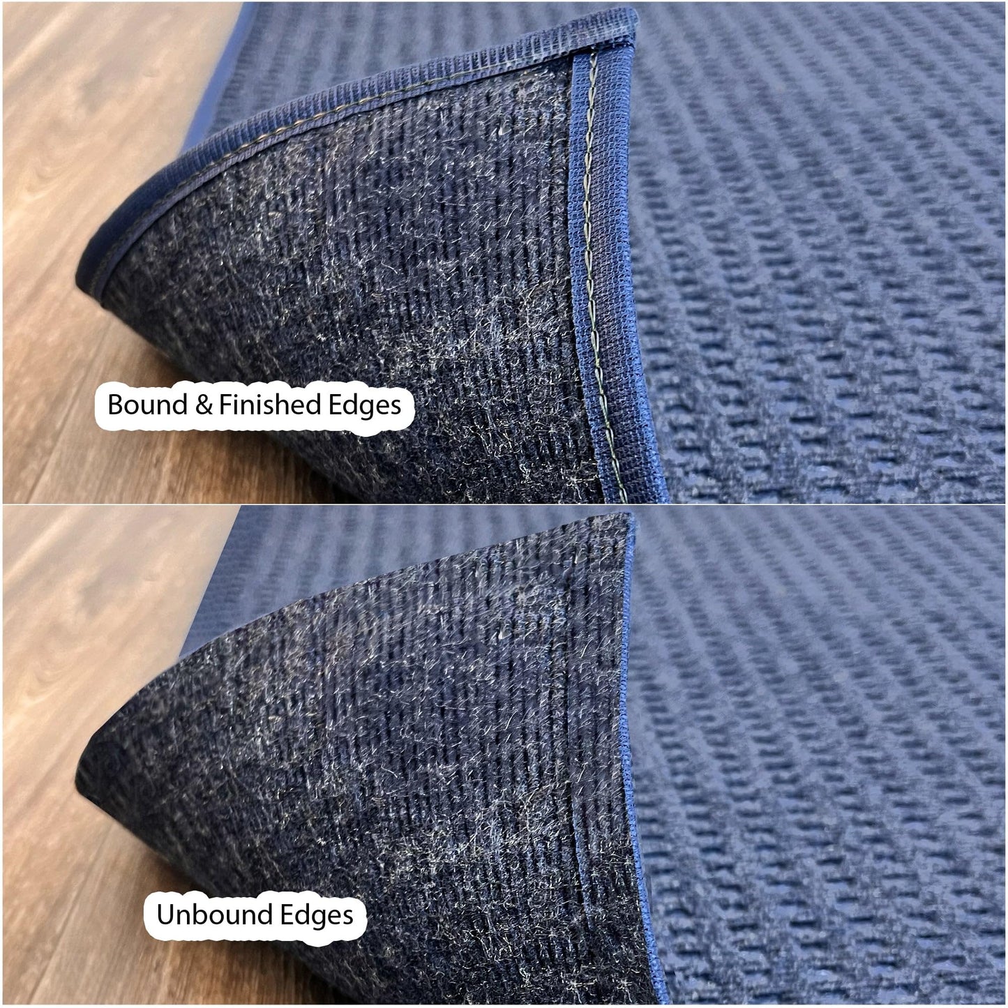 KOECKRITZ 7' x 12' Ocean Blue Area Rug - Soft, Durable Interlace Indoor-Outdoor Carpet for Living Room, Bedroom, Nursery - Lightweight PET Fiber, Cut-to-Size