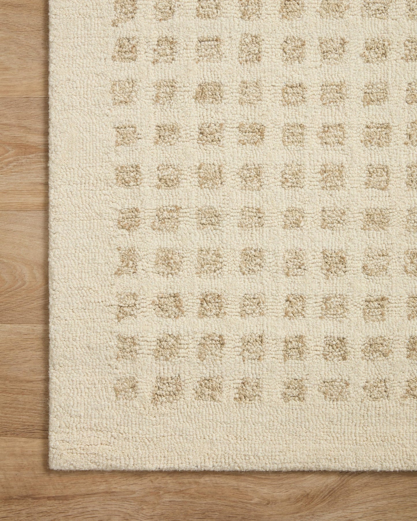 Loloi Chris Loves Julia x Polly Collection POL-01 Ivory/Natural 7'-9" x 9'-9" Area Rug