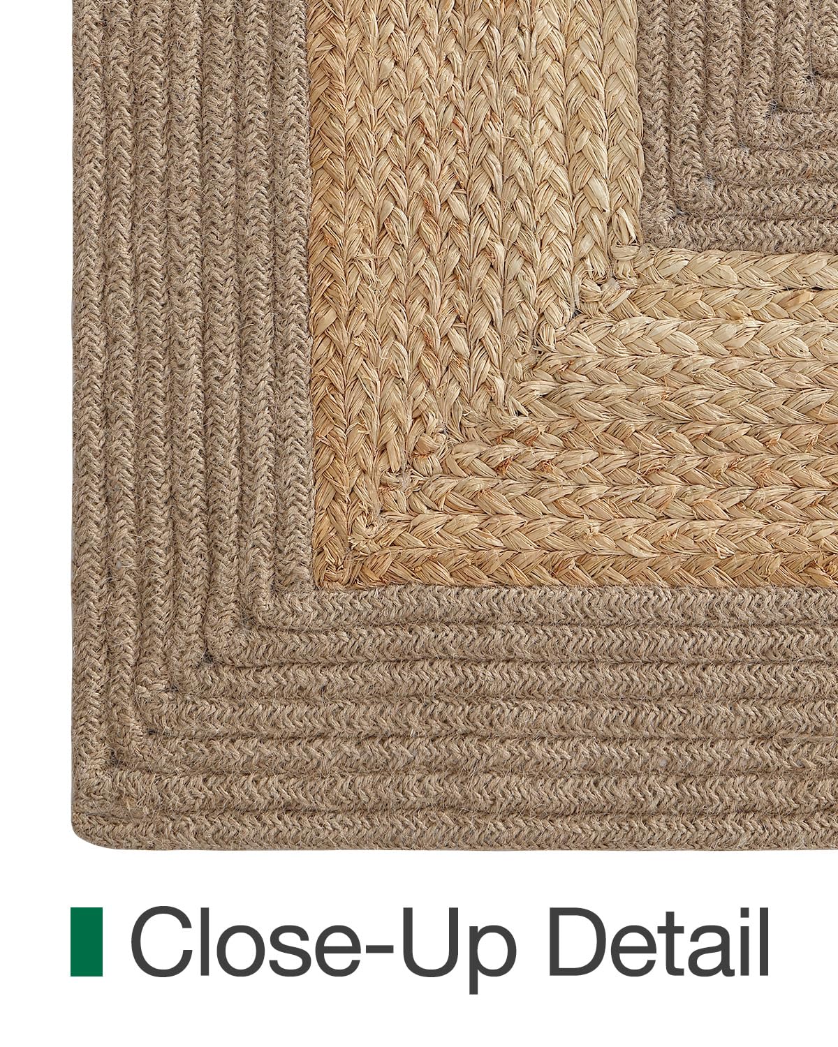 LUMI 3x10 Jute and Raffia Braided Runner Rug for Hallway, Natural Rustic Carpet Non Slip, Area Mat Indoor High Traffic for Living Room, Entryway, Kitchen, Laundry