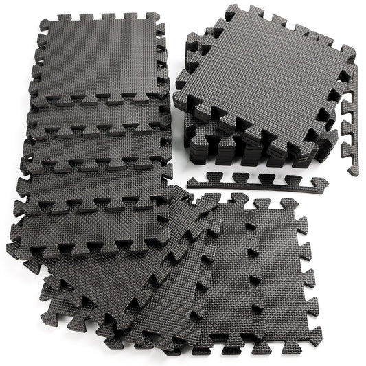 WAWINY 20 Sq Ft Gym Floor Mats, 0.5" Thick Interlocking Foam Tiles