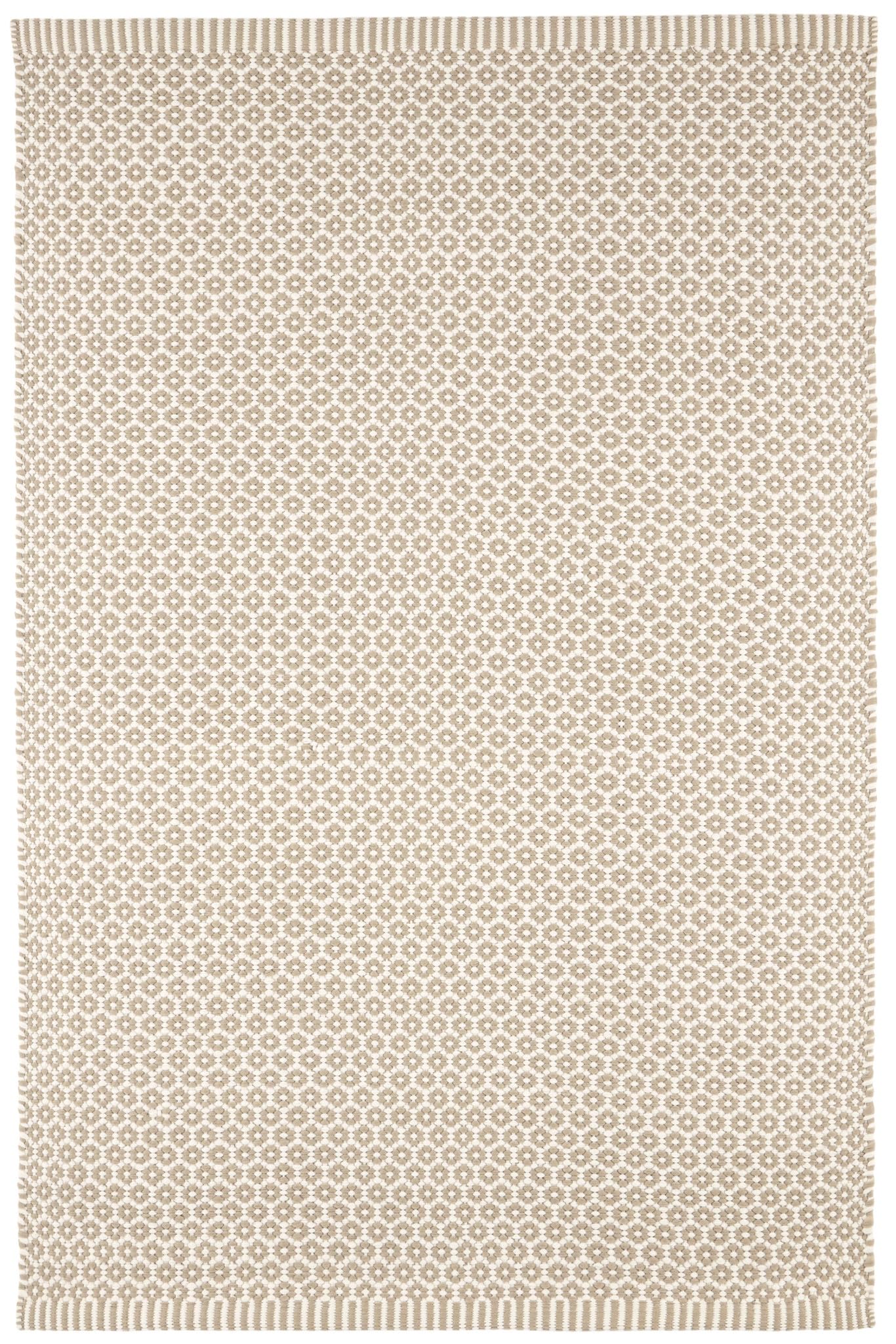 Dash and Albert Finn Indoor/Outdoor Area Rug - 2' x 3' Khaki Honeycomb Handwoven Accent Rug - Durable, Fade Resistant, High Traffic Friendly - Premium Luxury Hotel Quality Soft Breathable