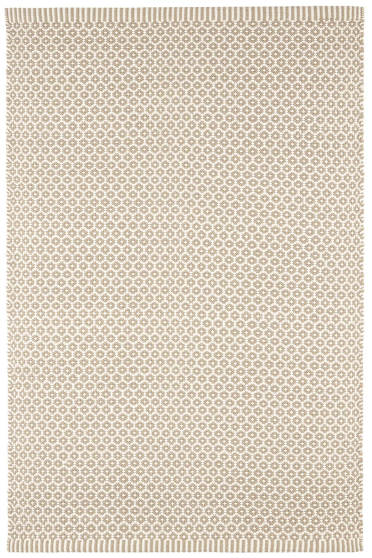 Dash and Albert Finn Indoor/Outdoor Area Rug - 2' x 3' Khaki Honeycomb Handwoven Accent Rug - Durable, Fade Resistant, High Traffic Friendly - Premium Luxury Hotel Quality Soft Breathable