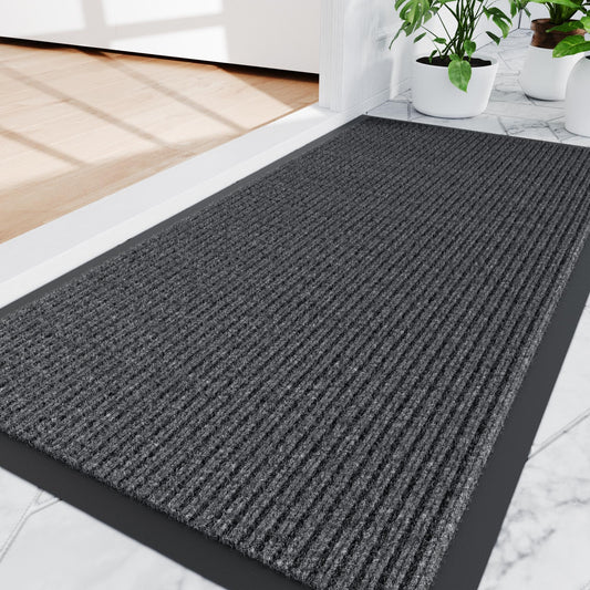 Amyracel Front Door Mat Indoor Outdoor Entrance, 36" x 72" Heavy Duty Commercial Floor Mat, All-Season Waterproof Rubber Back Doormat for Entryway, Fade Resistant, Low Profile, Easy Clean