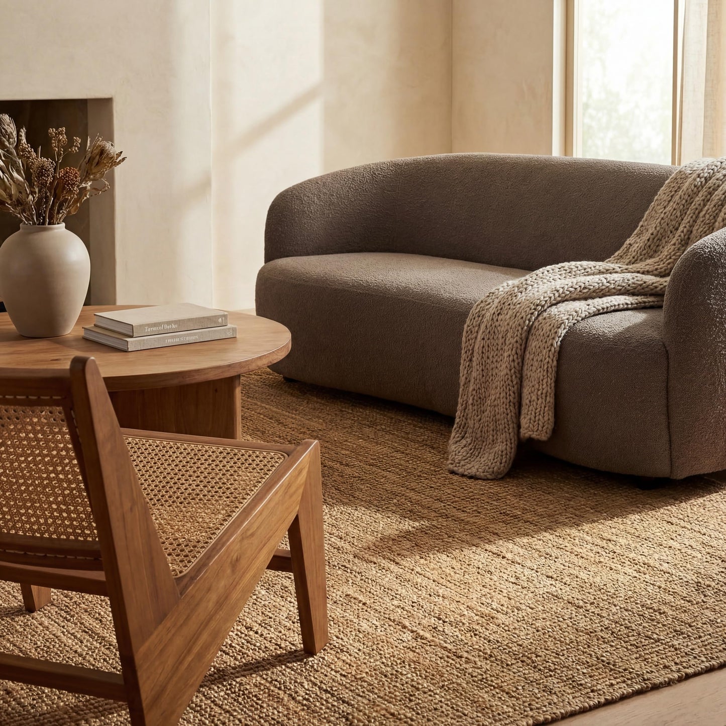 Nuloom Ashli Hand Woven, Natural, 7'6" x 9'6", Farmhouse, Jute, Soft and Textured, High Traffic, Stain Resistant, Easy Clean, Durable Area Rug for Bedroom, Living Room, Dining, Den, Foyer, Entryway