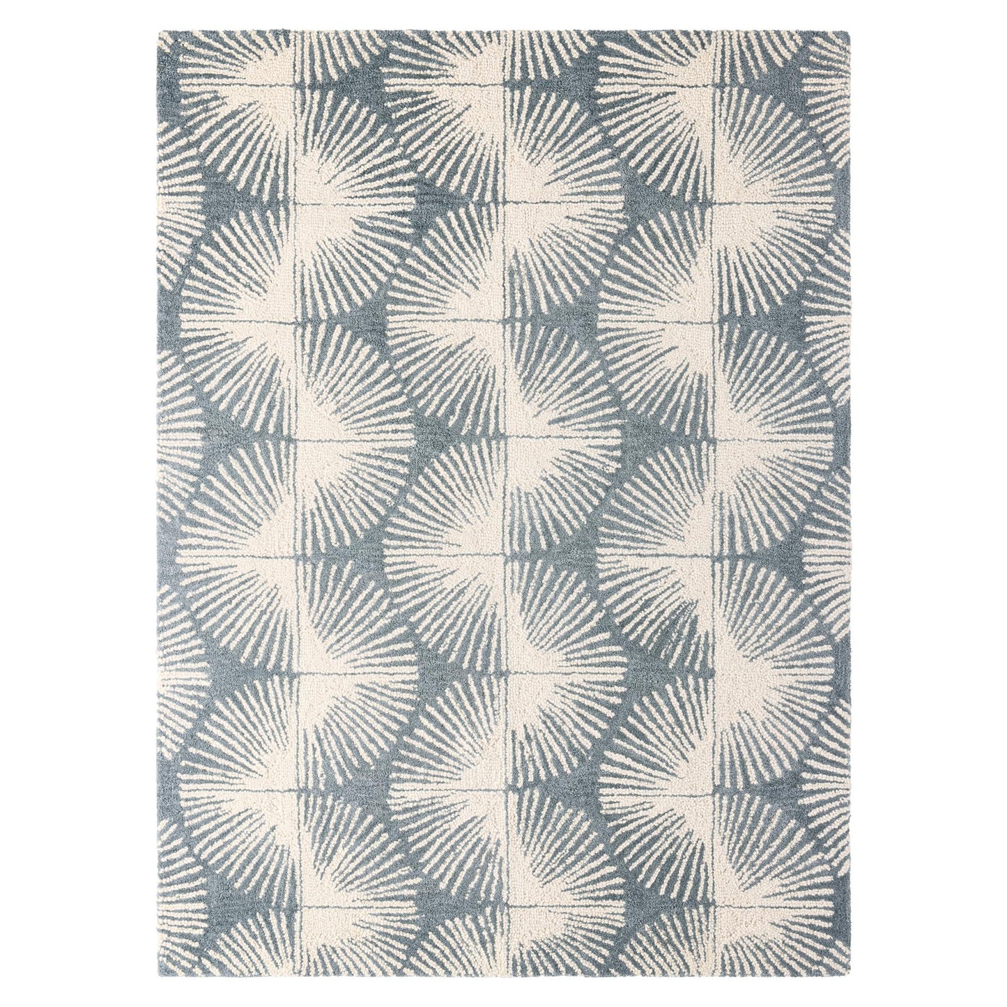 Nicole Miller New York Kendall Fluted Geo Handcrafted Area Rug, 100% Wool Rug, Grey, 3'x5'