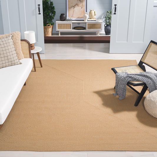 SAFAVIEH Braided Indoor/Outdoor Area Rug 8x10, Large Beige & Tan BRD315D