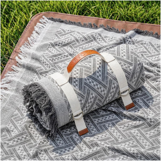 2 in 1 Extra Large Boho Beach Blanket Towel Picnic Rug Camp Mat Family Beach Trip Essentials Summer Vacation Must Have Travel Accessories Lake Day Necessities Stuff Thing Need Gear Gift Gadget 2026