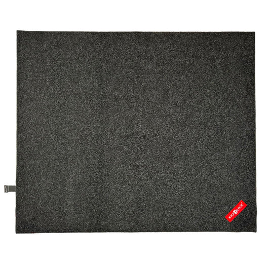 KickBlock Drum Rug 6'6" x 5'6" – Non-Slip Rubber Backing with Gig Bag Included – Drum Mat for Acoustic and Electronic Kits – Folds Compact for Travel – Drum Set Rug – Made in USA