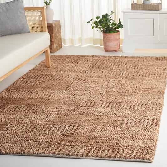 SAFAVIEH Natural Fiber Collection Area Rug - 3' x 5', Natural, Rustic Farmhouse Style, Handmade Hemp, Ideal for The Living Room, Bedroom, Dining Room (NF555A-3)
