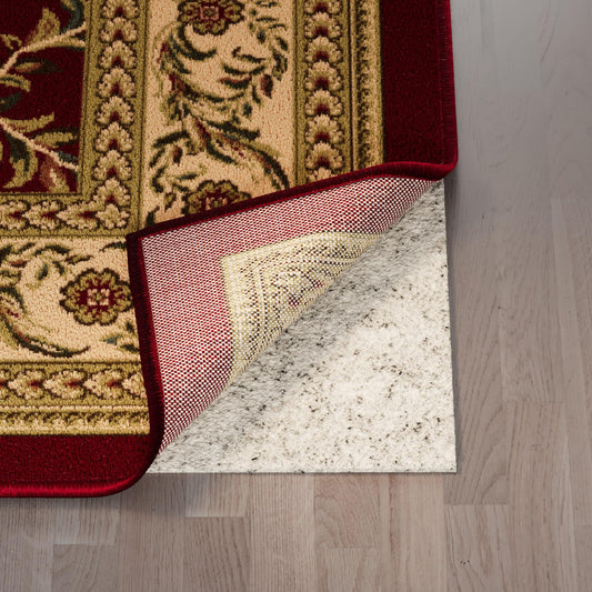 Ottomanson Non Slip Rug Pad Grip 3x11 1/8 Thick, Protection for Any Flooring Surface, Keep Your Runner Rug and Area Rugs in Place, 2'7" x 11', Beige