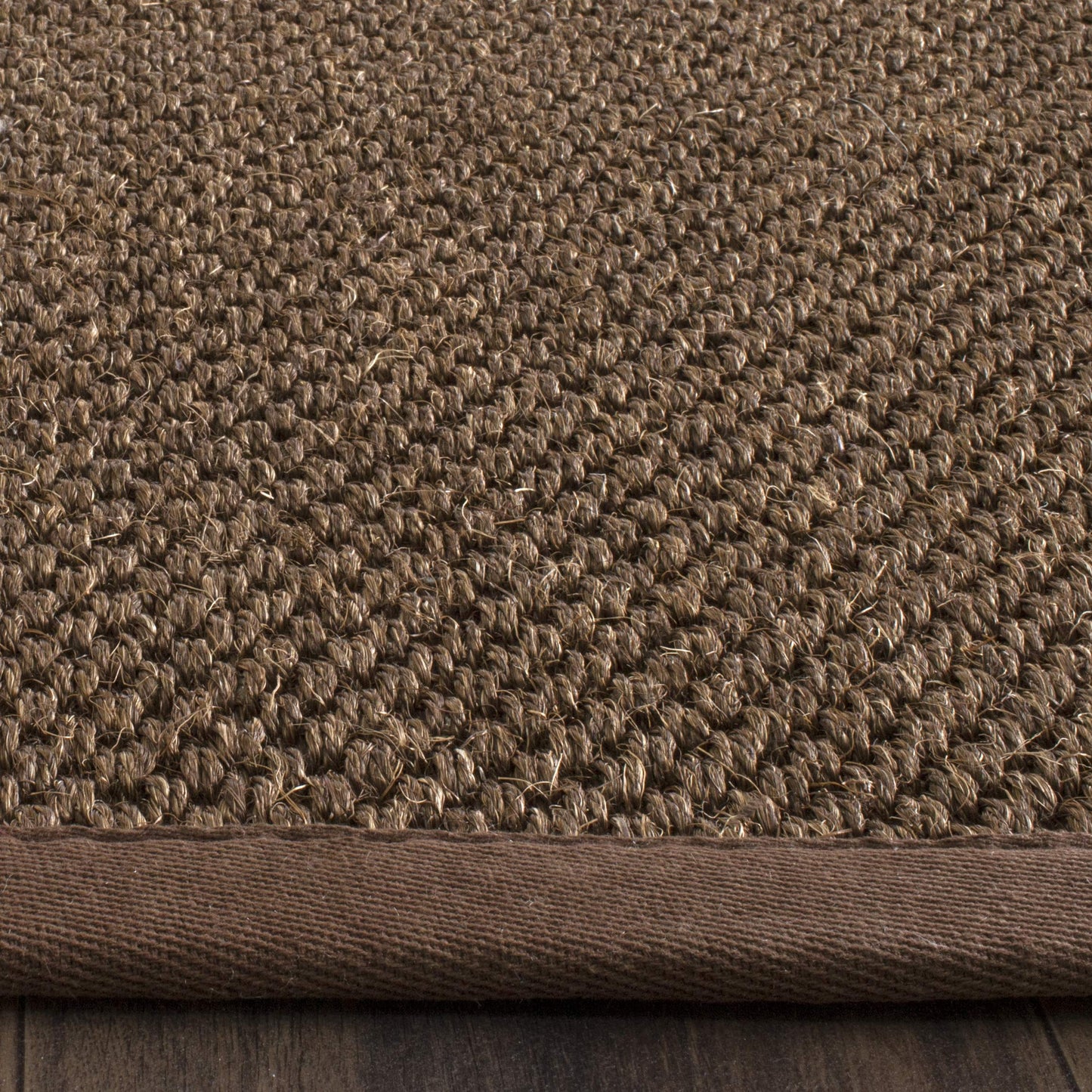 SAFAVIEH Area Rug 6x9 - Natural Fiber Collection - Brown, Sisal, Woven Design with Border (NF443D)