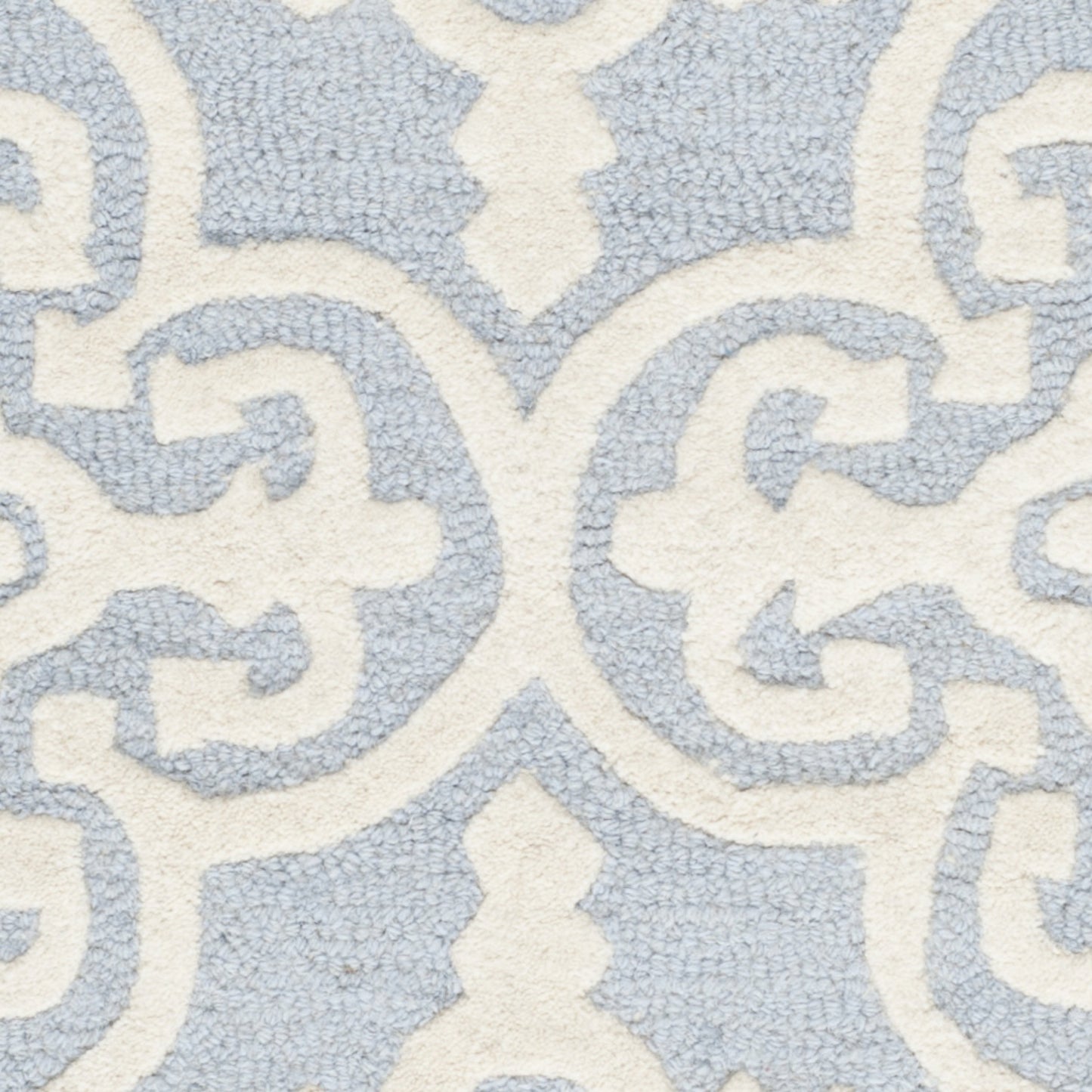SAFAVIEH Cambridge Collection Accent Rug - 3' x 5', Light Blue & Ivory, Handmade Moroccan Wool, Ideal for High Traffic Areas in Entryway, Living Room, Bedroom (CAM133A)