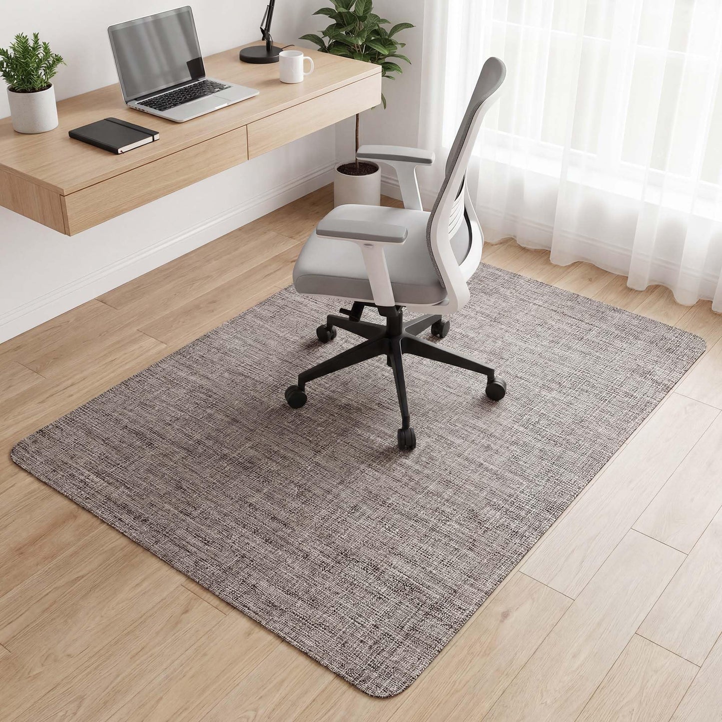Carvapet Office Chair Mat for Hardwood Floor, 36x48 Inch Heavy Duty Floor Protector, Non Slip Desk Chair Mat for Rolling Computer Gaming Chairs, Easy to Clean Light Brown