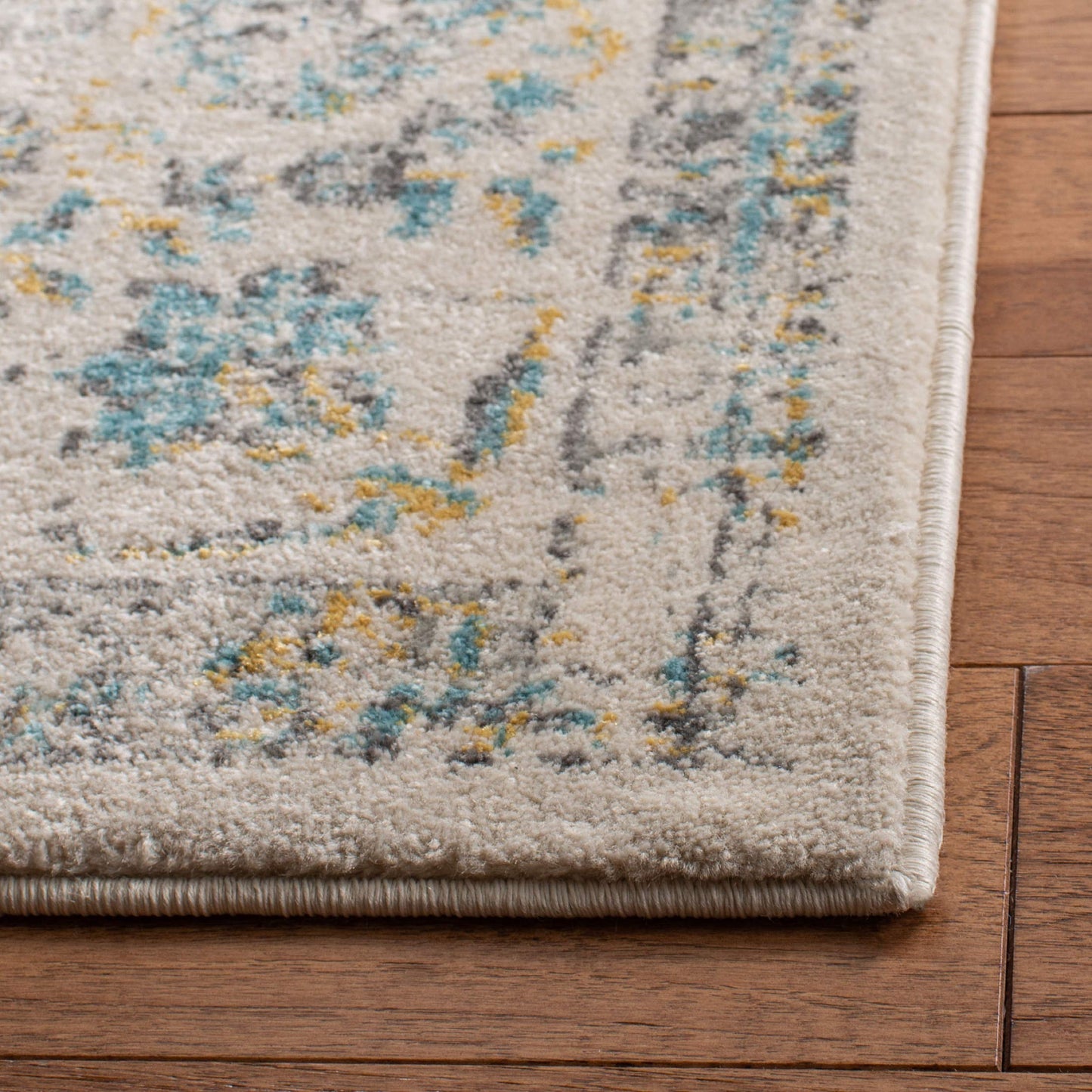 SAFAVIEH Area Rug 9x12 - Evoke Collection - Large - Ivory & Blue, Shabby Chic Oriental Medallion Design, Non-Shedding & Easy to Clean, Ideal for Living Room, Bedroom, Dining Space (EVK220C)