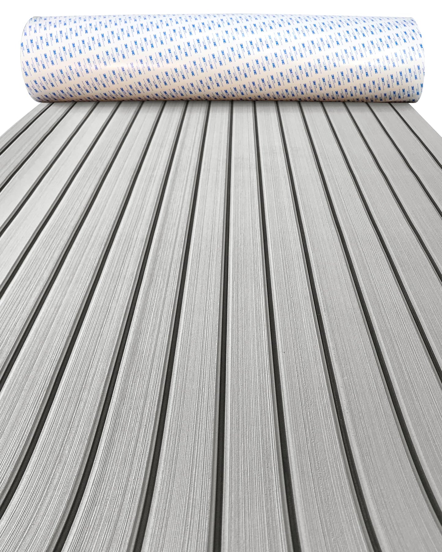 KXKZREN EVA Foam Boat Decking with 3M Adhesive Backing - Strong Self-Adhesive Faux Teak Flooring Sheet 47.2" x 11.8" Anti-Slip Marine Mats for Motorboat Jon Boats Yacht Kayak