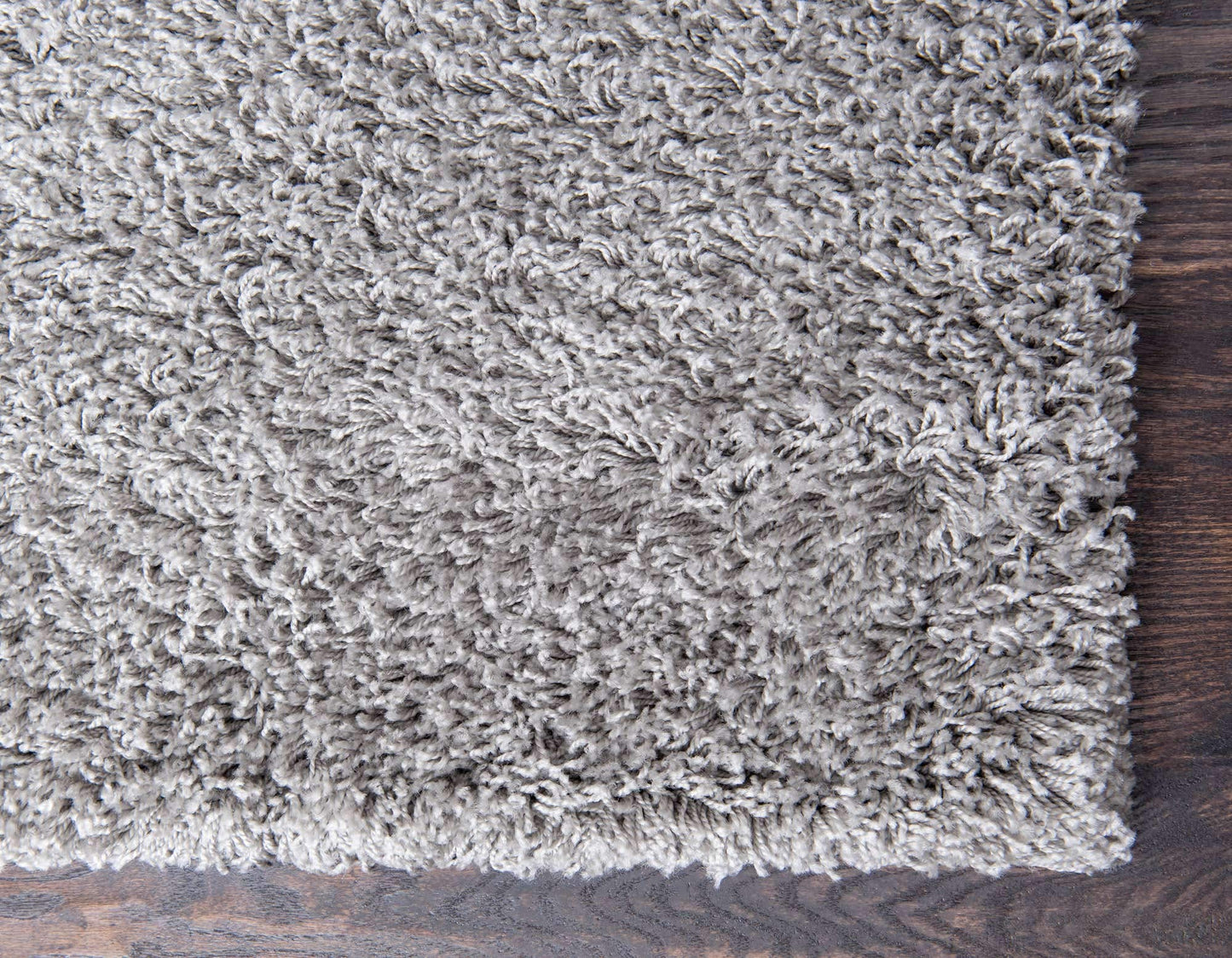 Unique Loom Solid Shag Collection Area Rug (2' 6" x 13' 1" Runner, Cloud Gray)
