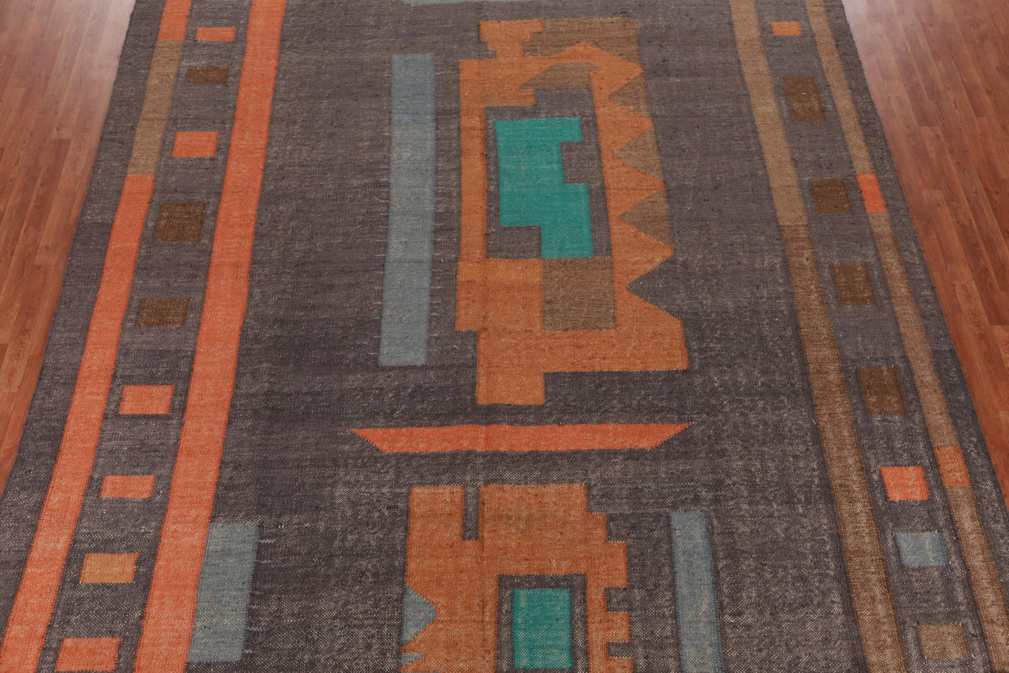 Rug Source Southwestern Collection Large Rugs (Palace Sized) Kilim Area Rug, Hand Woven Greys & Charcoal Modern Rug, Oriental 100% Jute Carpet for Bedroom, Living Room, Dining Room