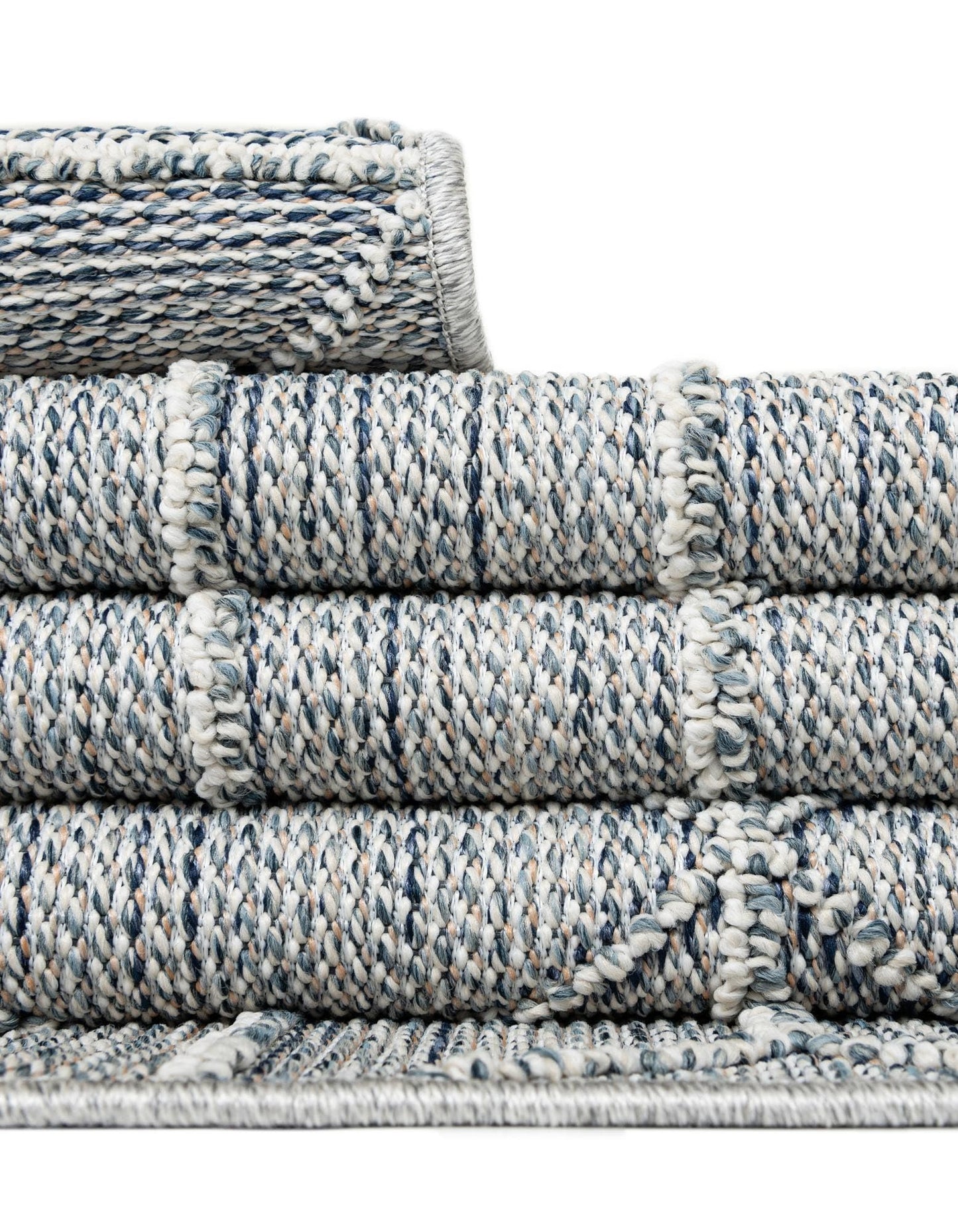 Rugs.com - Outdoor Lattice Rug – 4' 1 x 6' 1 Light Blue Washable Indoor/Outdoor Rug – Perfect for Patios, Decks, Porches, and Poolside Spaces