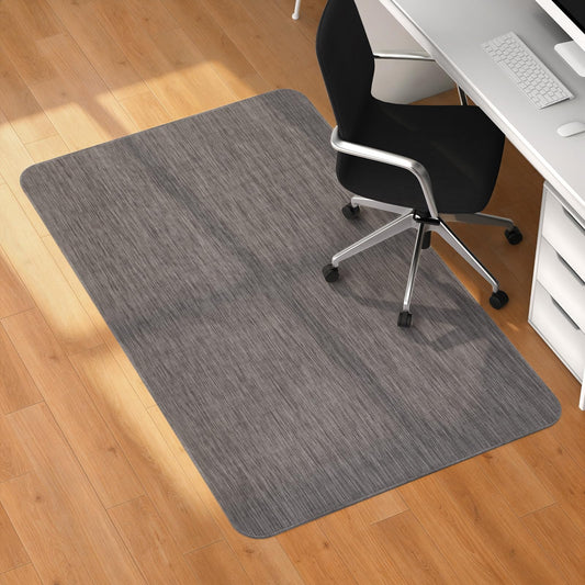 Blvornl Office Chair Mat for Hardwood Floor, 45"x 53" Desk Chair Mat for Hard Wood and Tile Floor, Large Anti-Slip Hard Floor Protector Rolling Chair Mat, PVC Mat Desk Rug for Office Home, Dark Grey