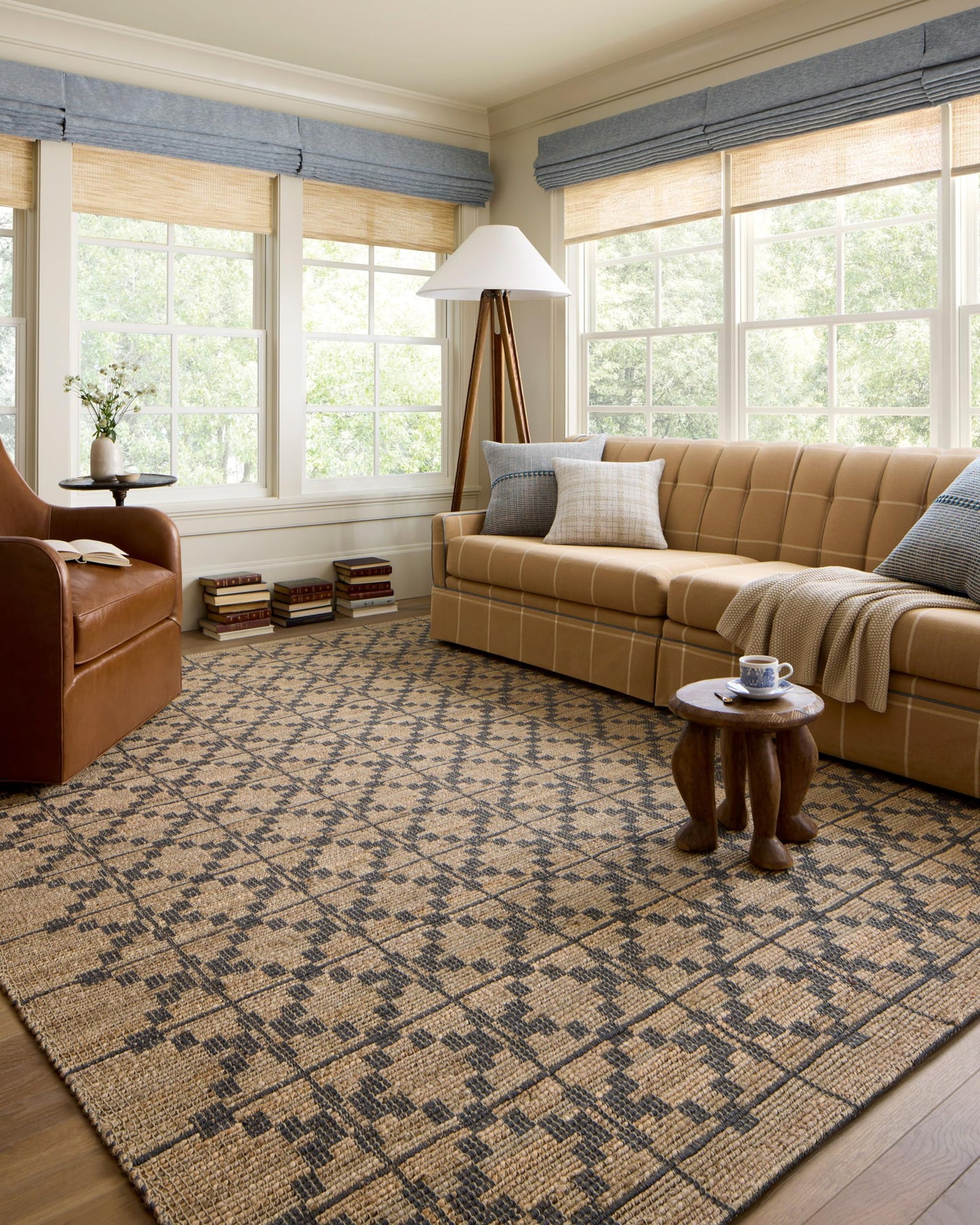 Loloi Chris Loves Julia Judy Collection JUD-05 Natural/Graphite 5'-0" x 7'-6" Area Rug